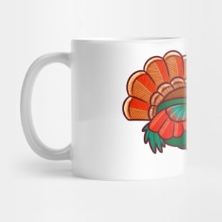 Turkey and Pigeon Happy Thanksgiviing Mug